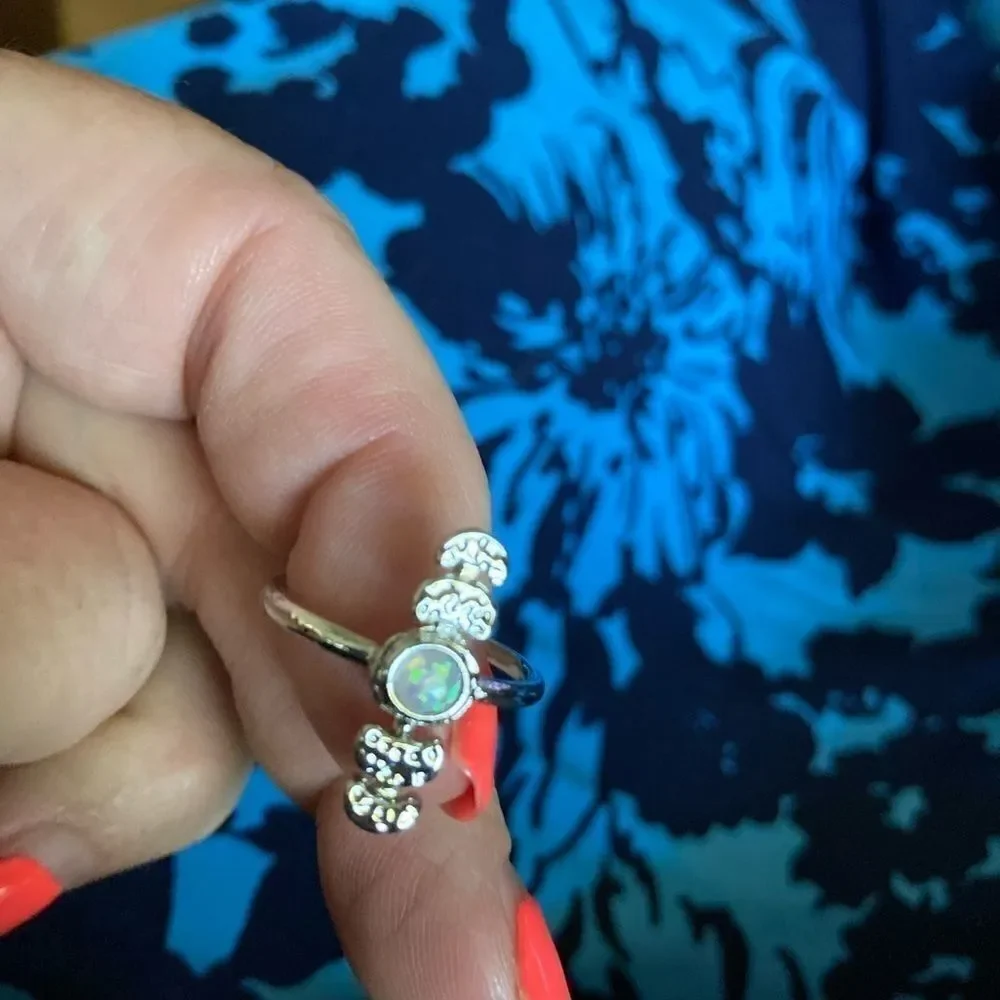Moon Phases Opal Ring